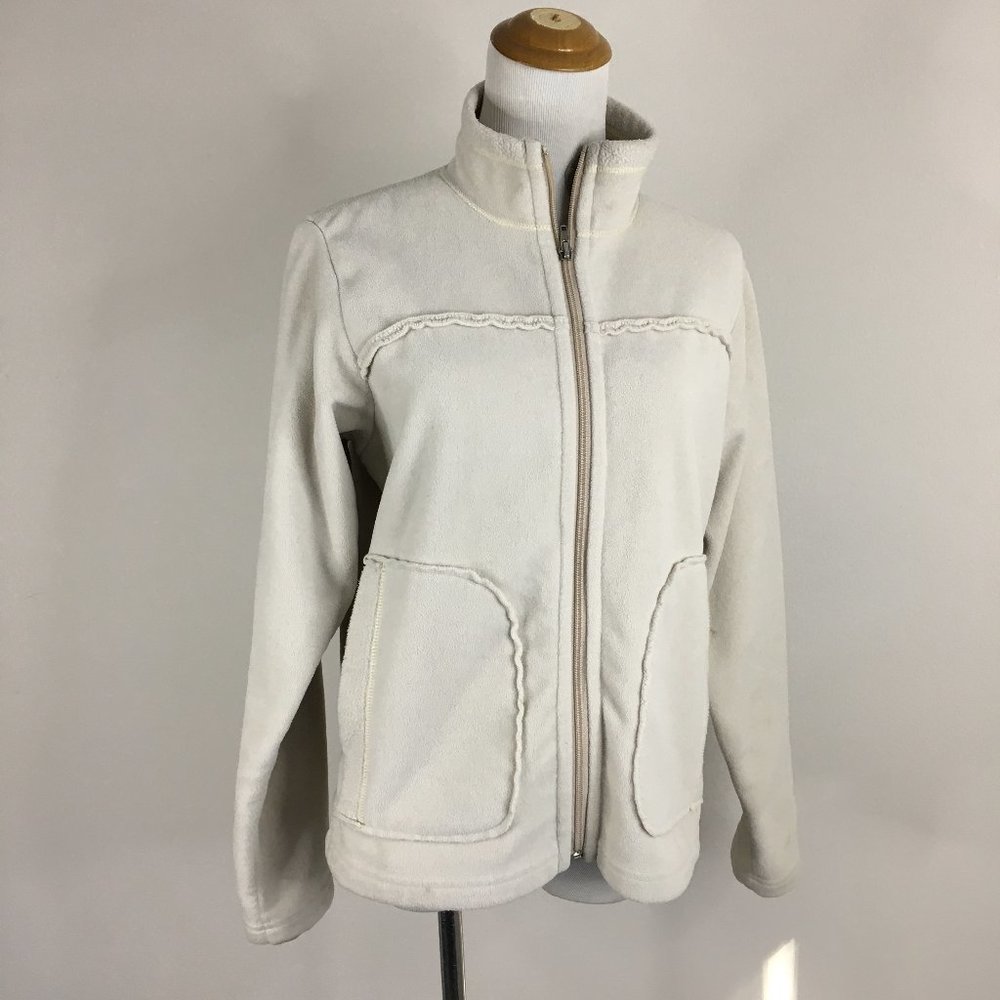 PATAGONIA Long Sleeve Eggshell/Light Beige Synchilla Fleece Lined Jacket